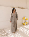 Dress With Two Pockets With Belt