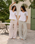 HS 103- Stripe Pants Comfort Pajama Set