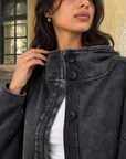 Long Buttons Hoodie