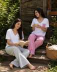 HS 103- Stripe Pants Comfort Pajama Set