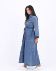 Denim Dress with Belt