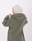 Long Hoodie with Zipper