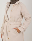 Belted Long Trench Coat