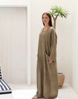 Dress With Two Pockets With Belt
