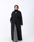 Elastic Waist Long Trench