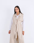 Sleeveless Linen Vest