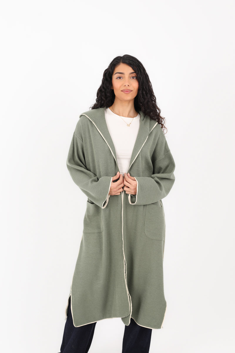 Soft Knit Long Hoodie Cardigan – Just 4 Women (JW)