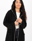 Soft Knit Long Hoodie Cardigan