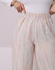 Elastic Linen Blend Pants