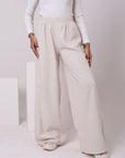 Elastic Linen Blend Pants