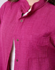 Button Linen Blend Shirt