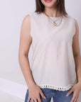 Linen Sleeveless Top