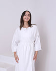 Linen Blend Dress With Belt