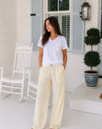 HS 111- Strip Pants WIth basic Shirt