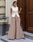 Wide Leg Popline Pants B22
