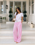 HS 111- Strip Pants WIth basic Shirt