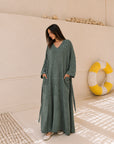 Dress With Two Pockets With Belt