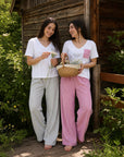 HS 103- Stripe Pants Comfort Pajama Set