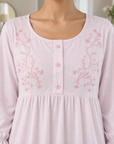 Embroidered Flowy nightgown