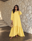 Half Buttons Dress