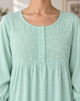 Embroidered Flowy nightgown