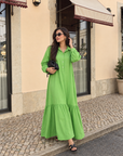 Half Buttons Dress