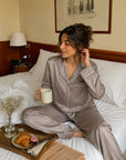 Hs 108-Soft Touch Long Sleeve Pajama Set