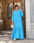 Half Buttons Dress