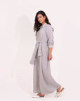 Long Sleeves Jumpsuit With Belt