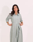 Long Sleeves Jumpsuit With Belt