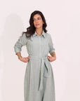 Long Sleeves Jumpsuit With Belt