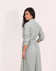 Long Sleeves Jumpsuit With Belt