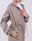 Abaya With Elastic Belt