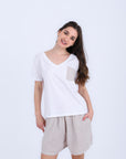 HS 104- Stripe Short Comfort Pajama Set