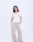 HS 103- Stripe Pants Comfort Pajama Set