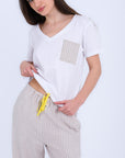 HS 103- Stripe Pants Comfort Pajama Set