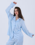 Hs 108-Soft Touch Long Sleeve Pajama Set