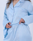 Hs 108-Soft Touch Long Sleeve Pajama Set