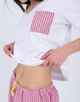 HS 104- Stripe Short Comfort Pajama Set