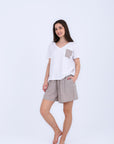 HS 104- Stripe Short Comfort Pajama Set