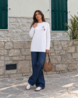 Embroidered Longline T-Shirt