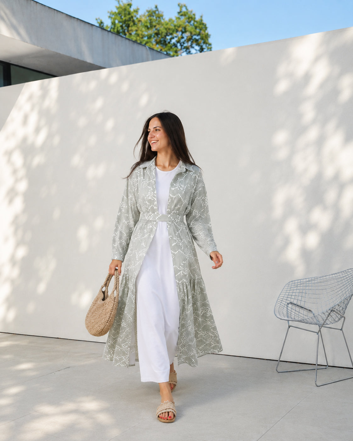 Soft Tide Dress with Belt