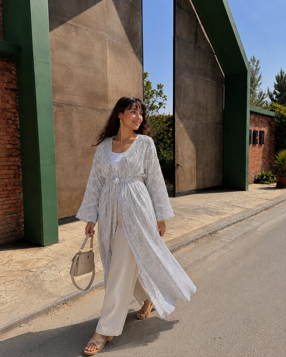5046-Long Kimono with Belt