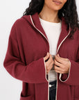 Soft Knit Long Hoodie Cardigan