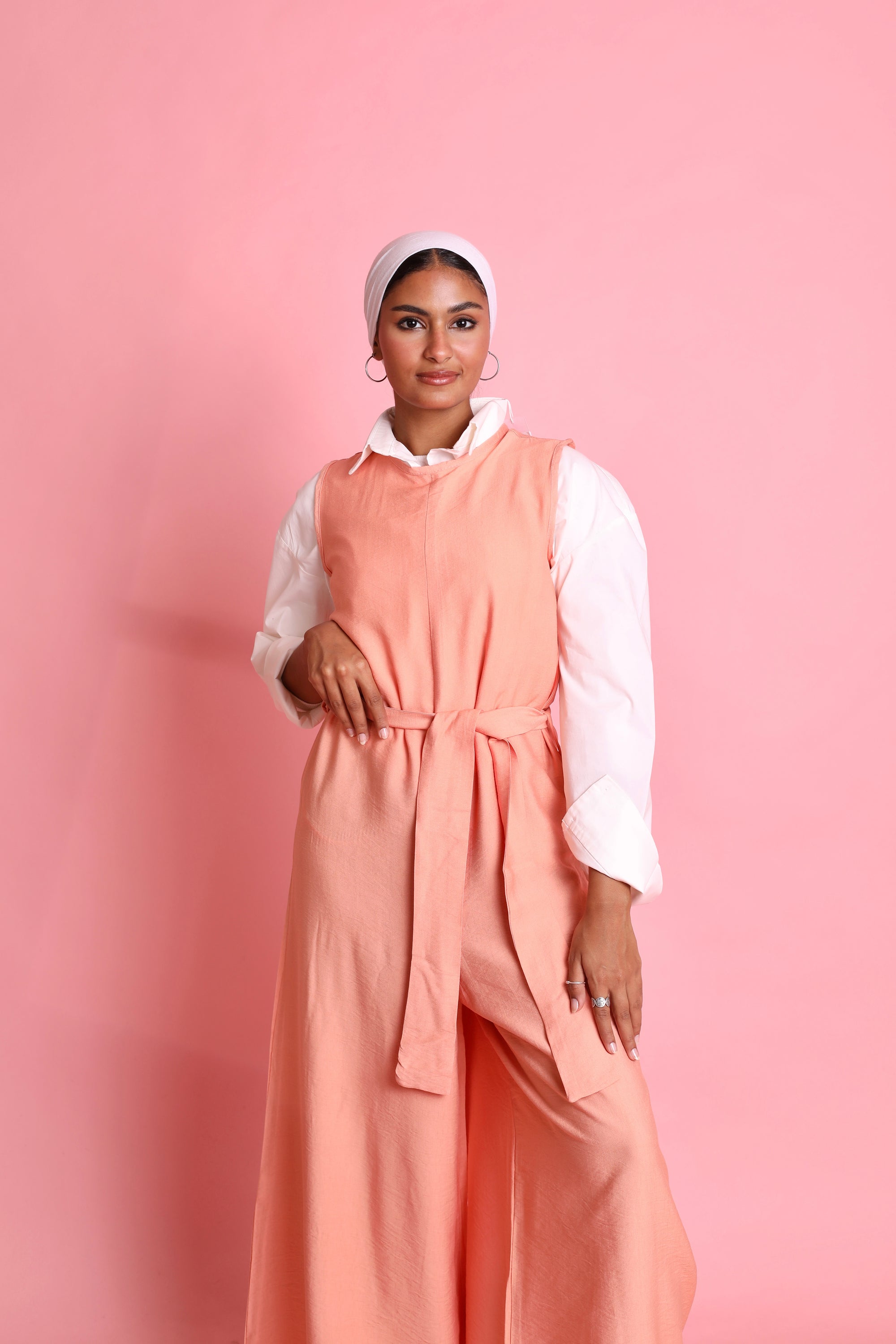 Linen Sleeveless Jumpsuit