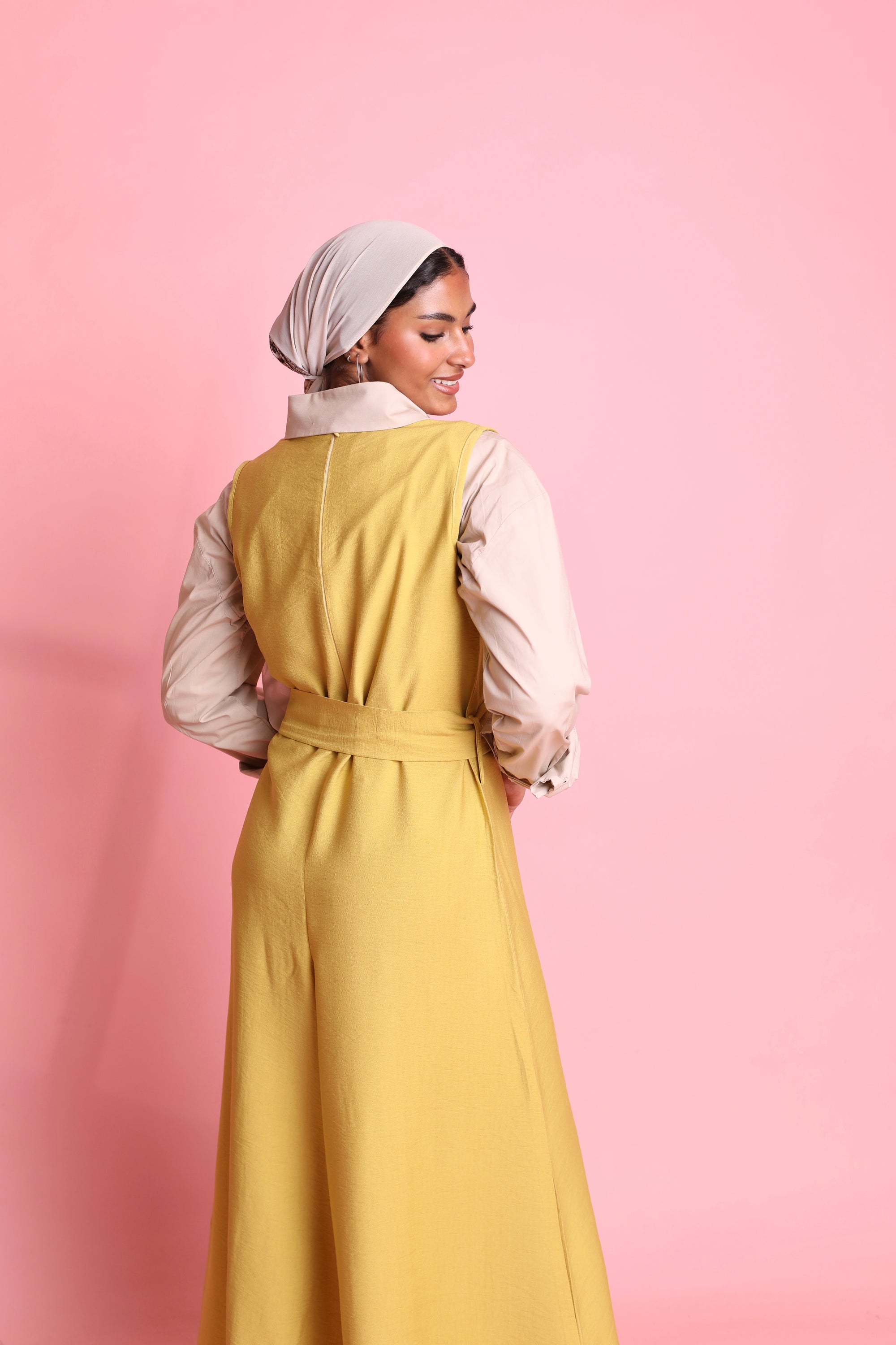 Linen Sleeveless Jumpsuit