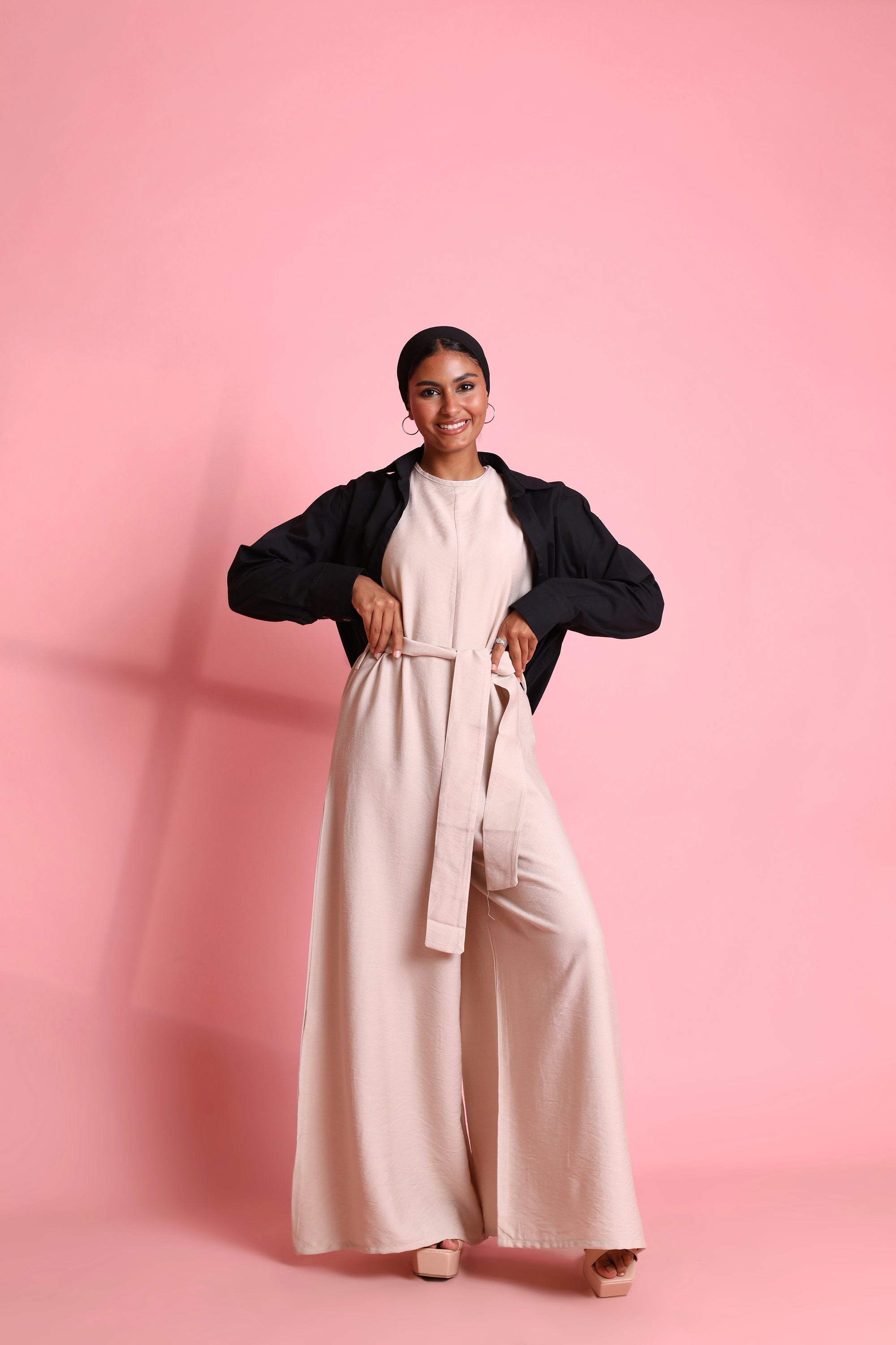 Linen Sleeveless Jumpsuit