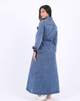 Denim Dress with Belt