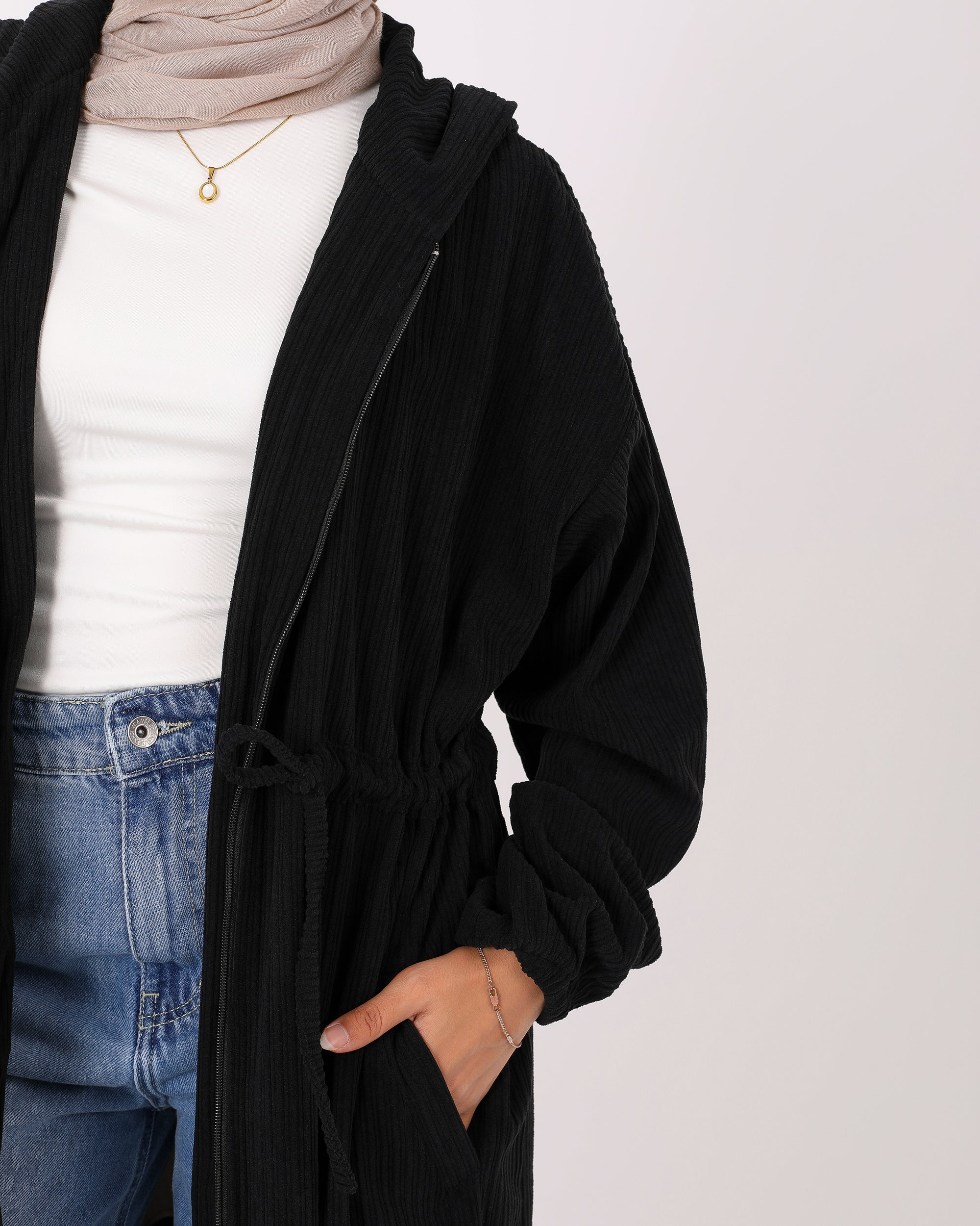 Velvet Dress Shirt with belt