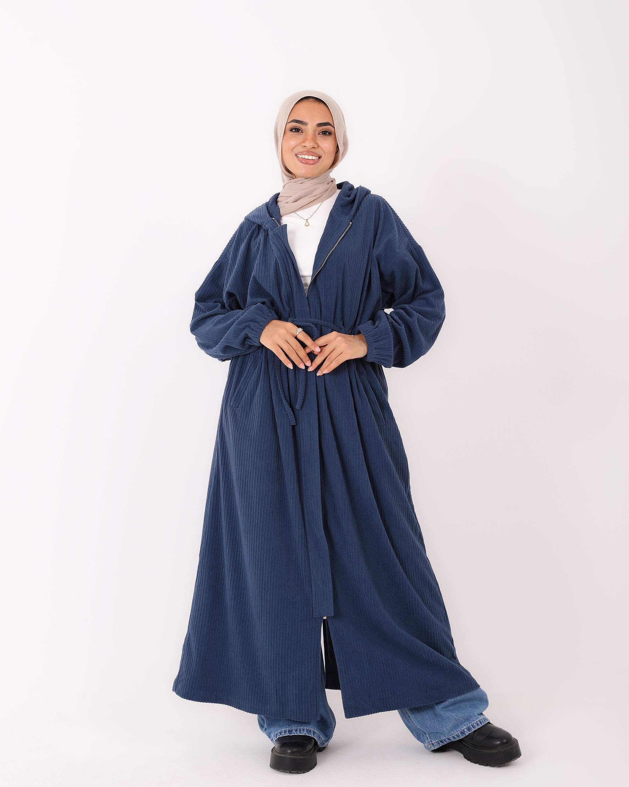 Velvet Dress Shirt with belt